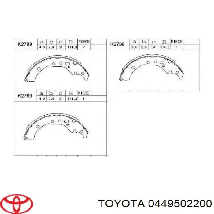 Zapatas de frenos de tambor traseras para Toyota Scion 