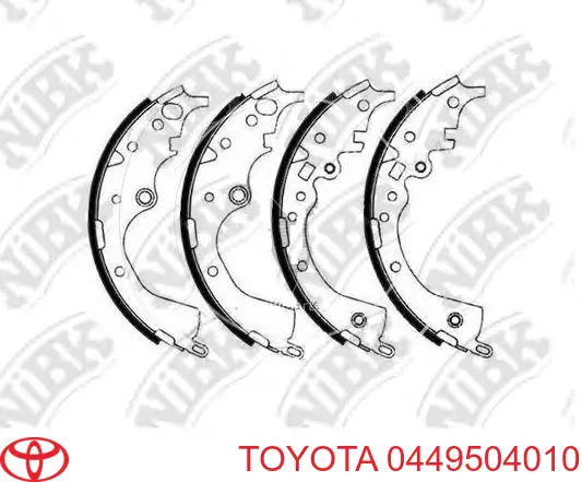 Zapatas de freno de tambor traseras Toyota 0449504010 precio, desde 48,13 EUR