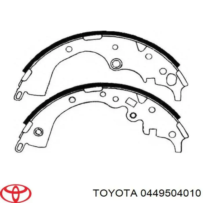 0449504010 Toyota Zapatas de freno de tambor traseras