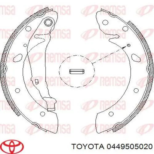 Comprar 0449505020 Toyota Zapatas de freno