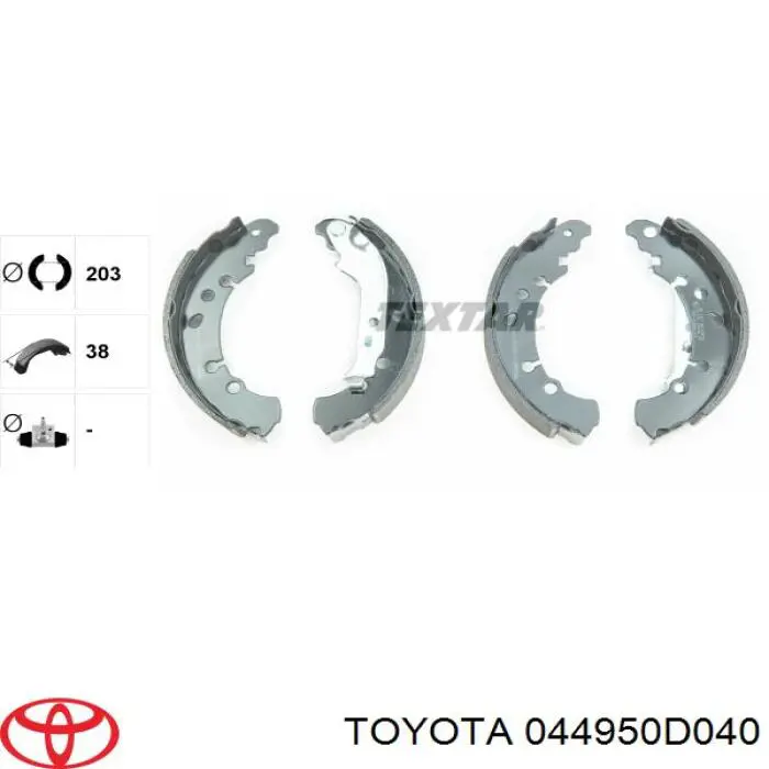 Comprar 044950D040 Toyota Zapatas de freno