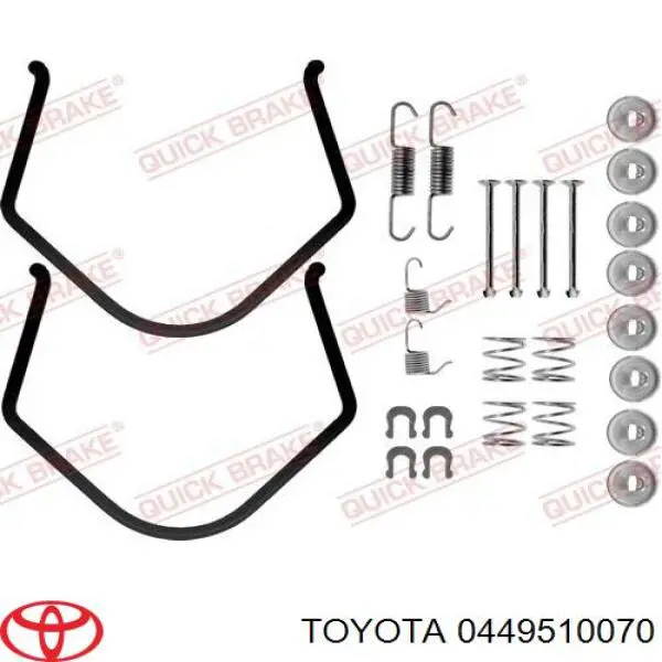 0449510070 Toyota zapatas de frenos de tambor traseras