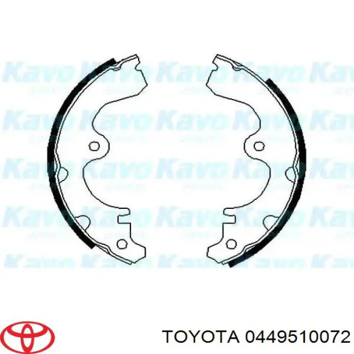 0449510072 Toyota zapatas de frenos de tambor traseras