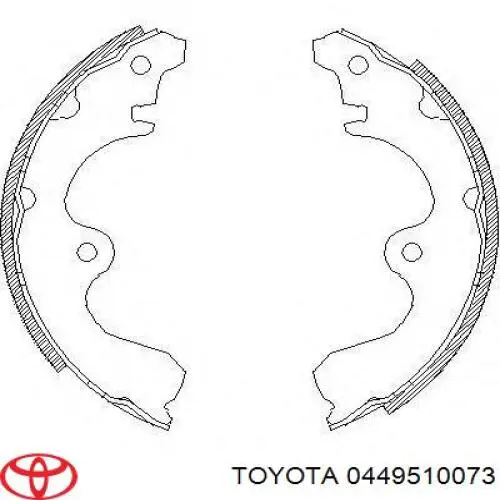 0449510073 Toyota zapatas de frenos de tambor traseras