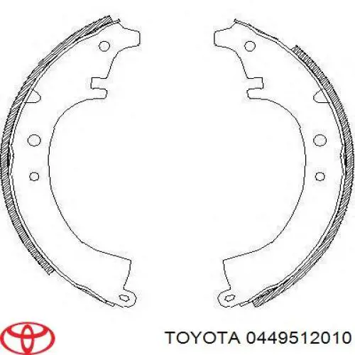 0449512050000 Daihatsu zapatas de frenos de tambor traseras