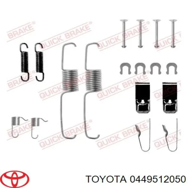 0449512050 Toyota zapatas de frenos de tambor traseras