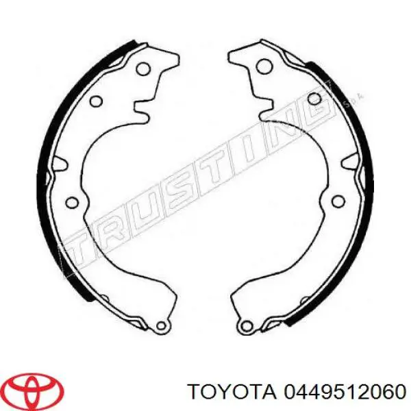 0449512060 Toyota zapatas de frenos de tambor traseras