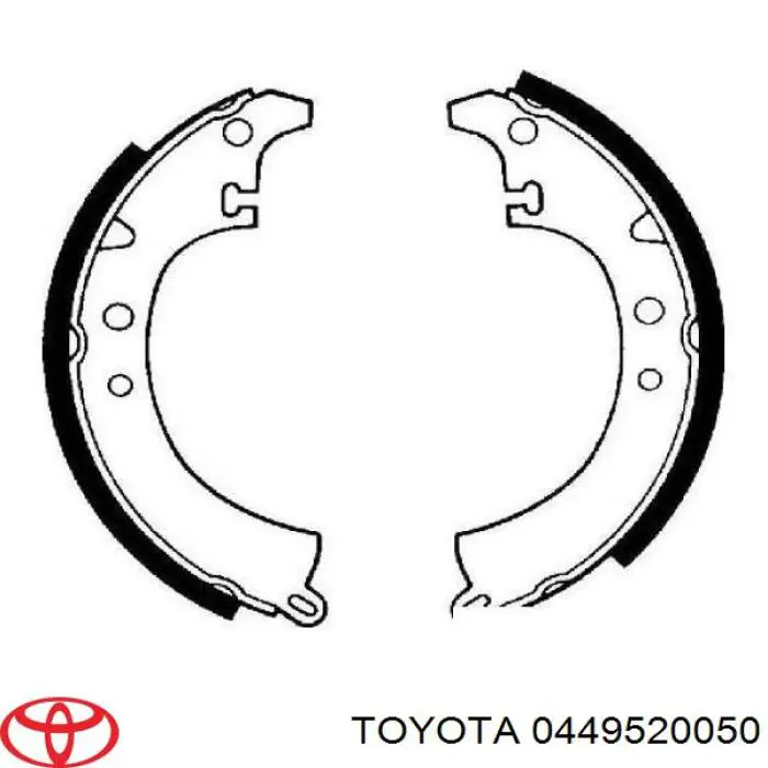 0449520050 Toyota zapatas de frenos de tambor traseras