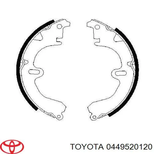 0449520120 Toyota zapatas de frenos de tambor traseras