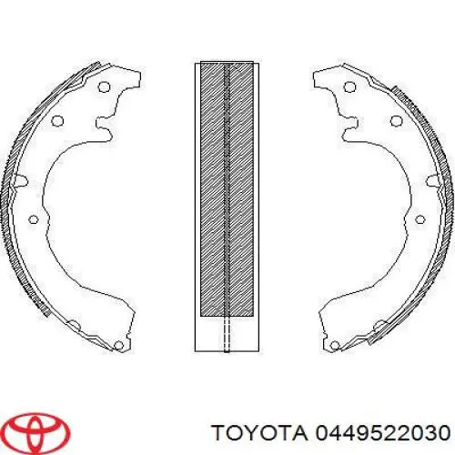 Zapatas de freno de tambor traseras Toyota 0449522030 precio, desde 35,47 EUR