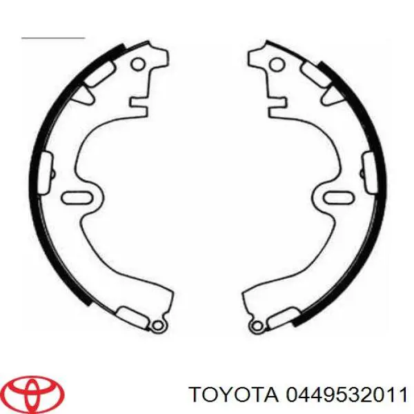 0449532011 Toyota zapatas de frenos de tambor traseras