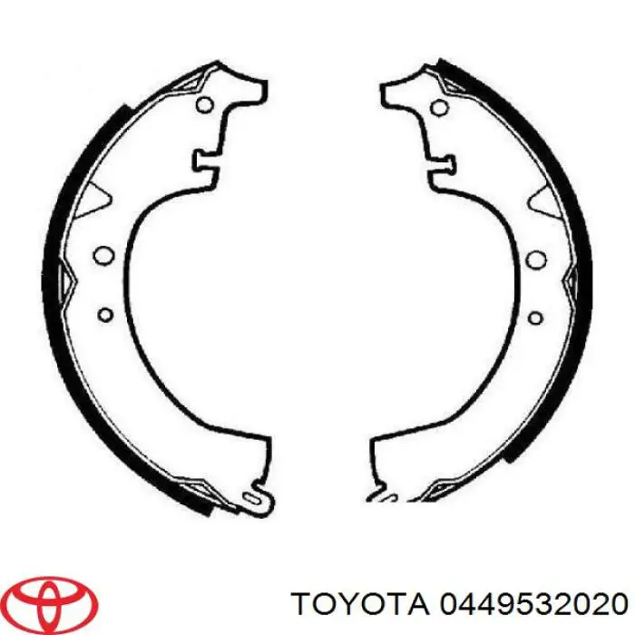 0449532020 Toyota zapatas de frenos de tambor traseras