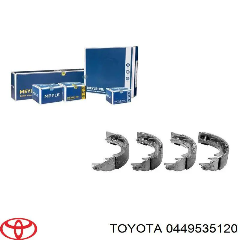 0449535120 Toyota zapatas de frenos de tambor traseras