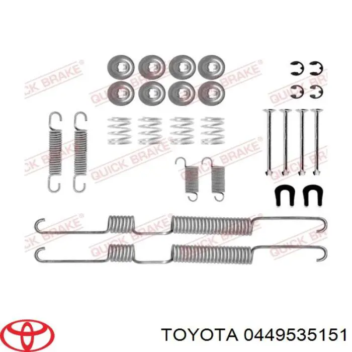 Zapatas de freno 0449535151 Toyota