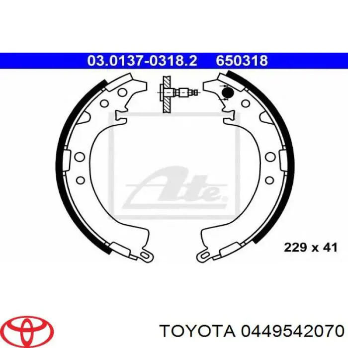 Comprar 0449542070 Toyota Zapatas de freno