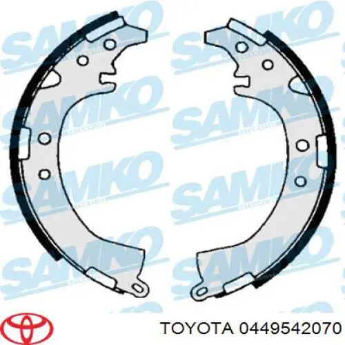 Zapatas de freno de tambor traseras Toyota 0449542070 precio, desde 42,24 EUR