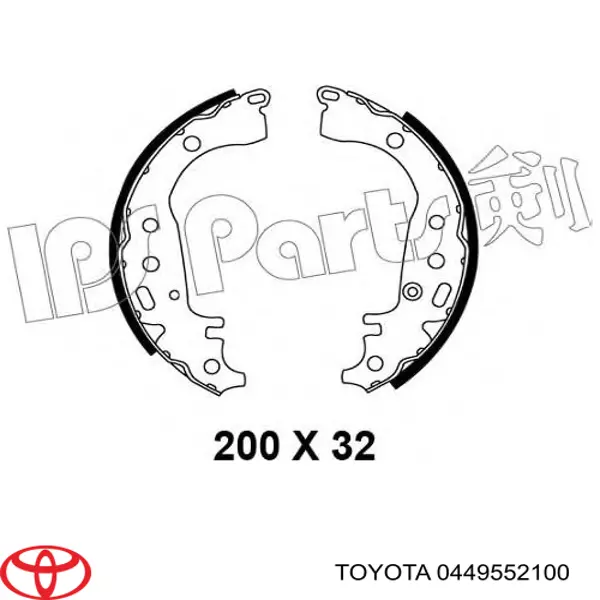 Comprar 0449552100 Toyota Zapatas de freno