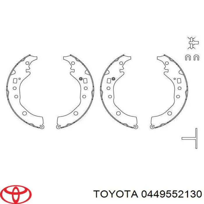 0449552130 Toyota zapatas de frenos de tambor traseras