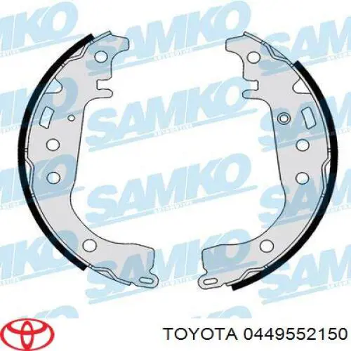 0449552150 Toyota zapatas de frenos de tambor traseras