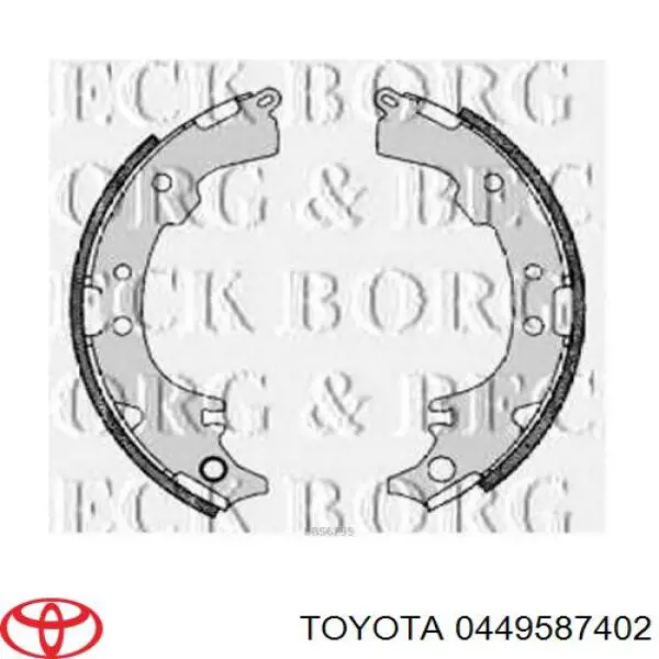 0449587402 Toyota zapatas de frenos de tambor traseras