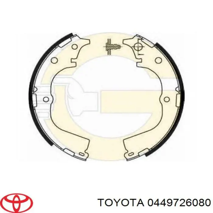 0449726080 Toyota zapatas de frenos de tambor traseras