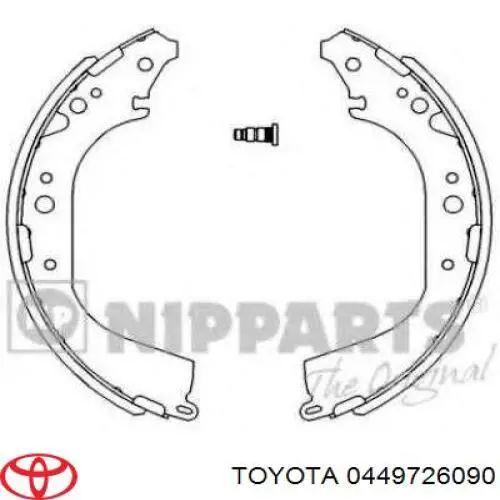 0449726090 Toyota zapatas de frenos de tambor traseras