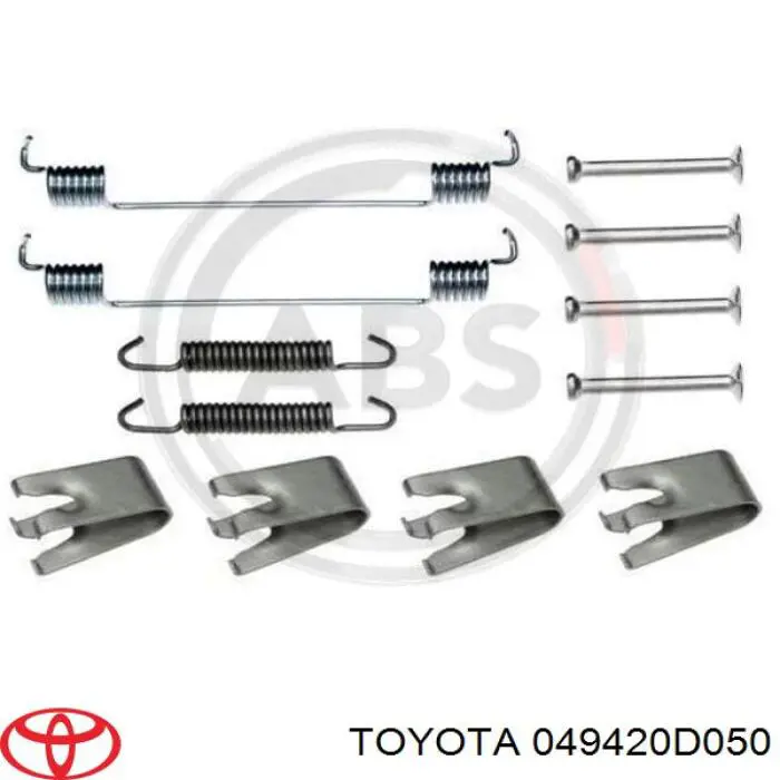 049420D050 Toyota Kit de montaje de zapatas de freno traseras