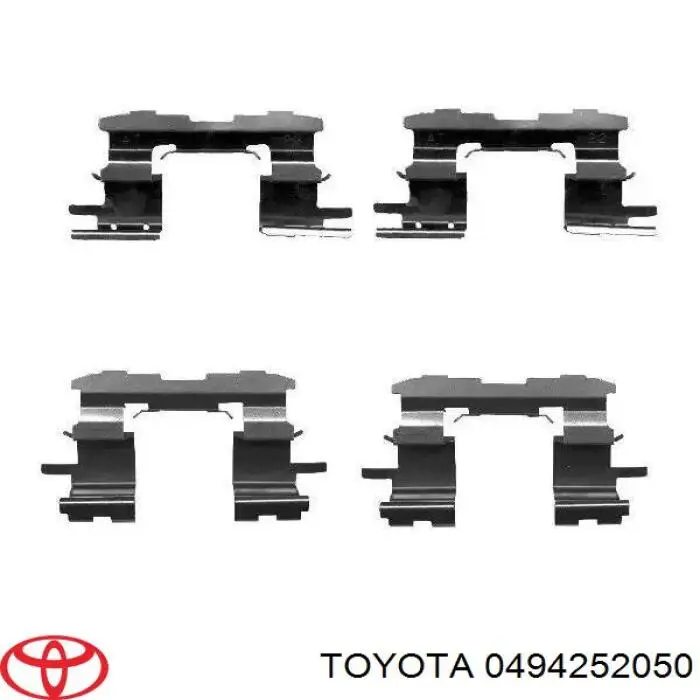 0494252050 Toyota kit de montaje, zapatas de freno traseras