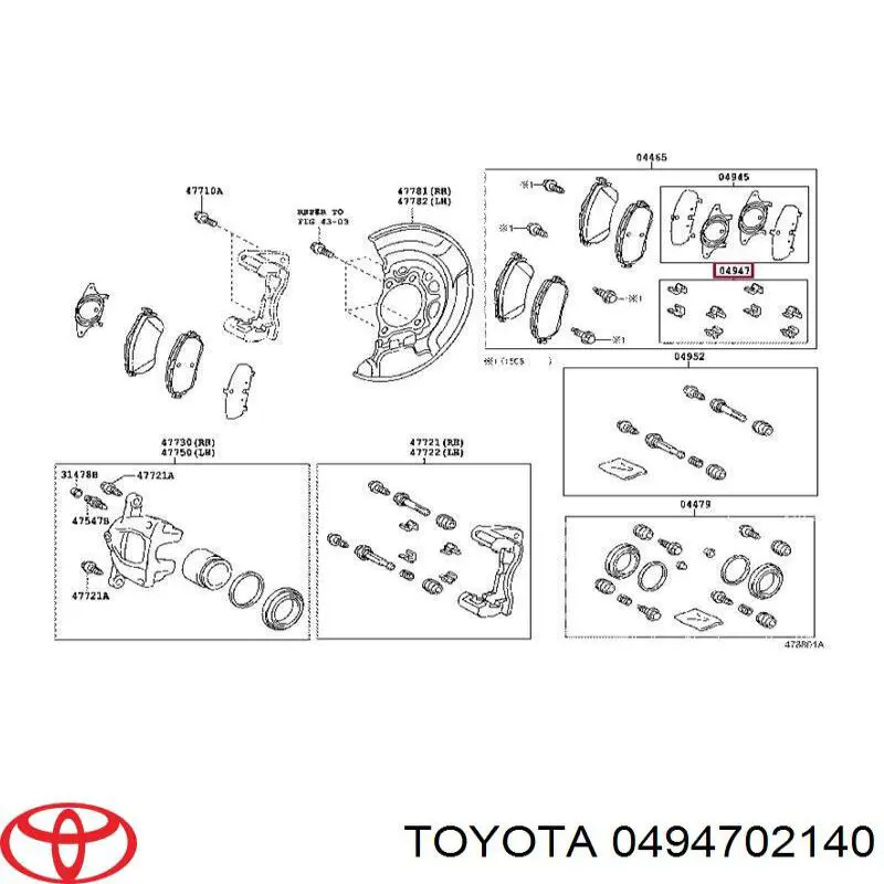 Kit de reparación, pastillas de frenos para Toyota C-HR (X10)