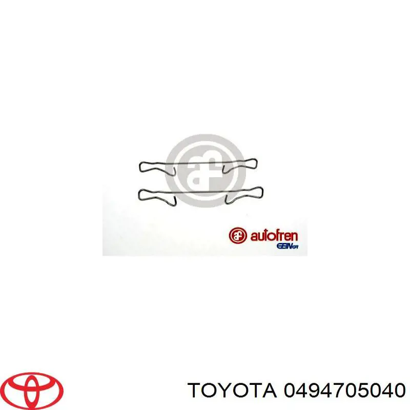 Juego de resortes de sujeción de pastillas de freno delanteras Toyota 0494705040 precio, desde 5,93 EUR