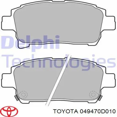 Juego de resortes de sujeción de pastillas de freno delanteras 049470D010 Toyota