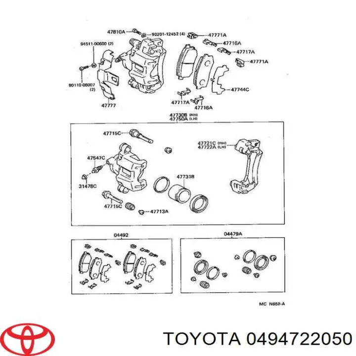 Conjunto De Muelles Almohadilla Discos Traseros para Toyota Land Cruiser (J8)