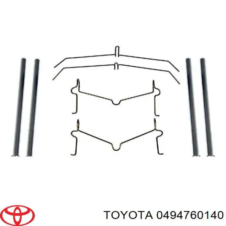 0494760140 Toyota conjunto de muelles almohadilla discos delanteros