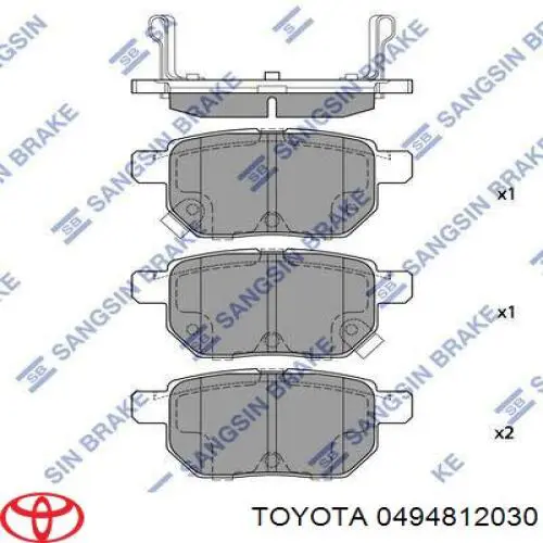 Juego de reparación, pastillas de frenos para Toyota Auris (E15)