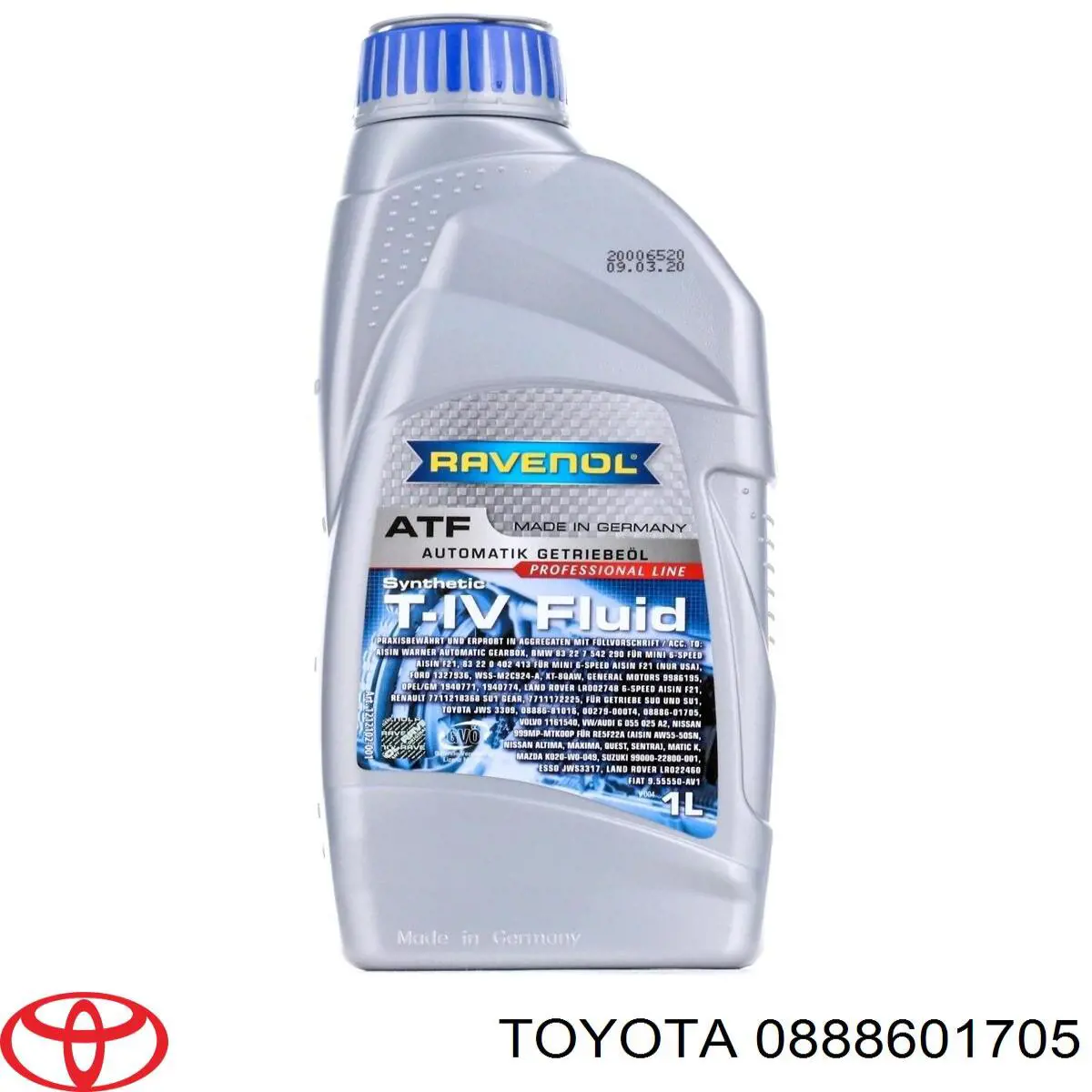 Toyota ATF TYPE T-4 4 L Aceite transmisión (0888601705)