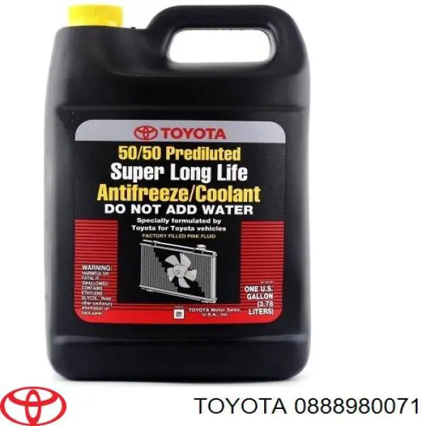 Líquido anticongelante Toyota Super Long Life Coolant -35°C 4L Rosa (0888980071)