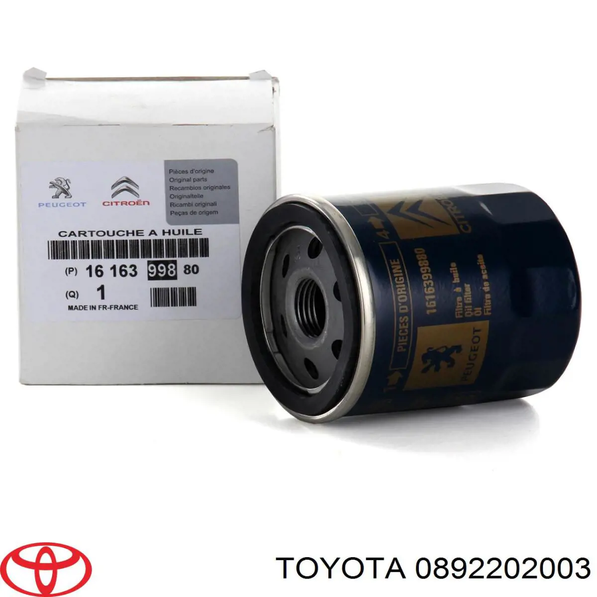 0892202003 Toyota filtro de aceite