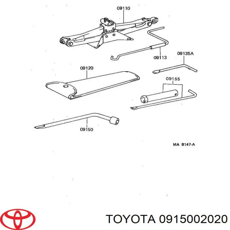 090331C100 Toyota globo de llave inglesa (cara)