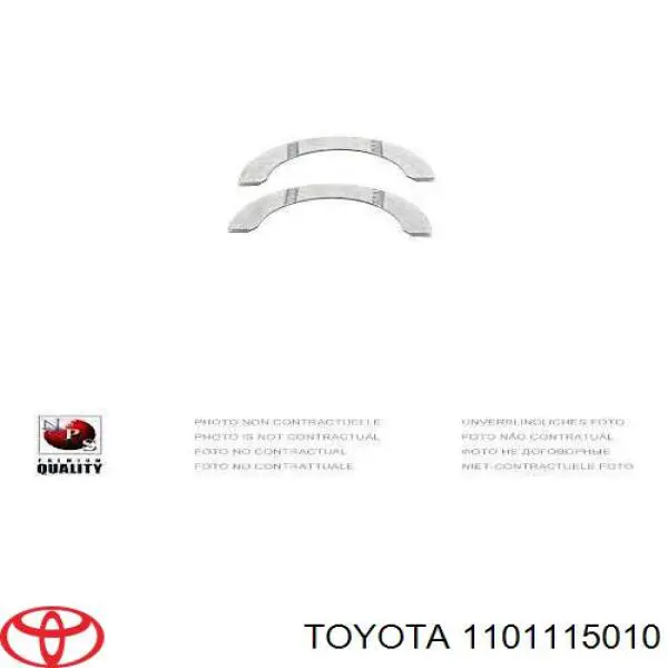 Semianillo de empuje del cigüeñal, STD, juego para Toyota Carina (T17)