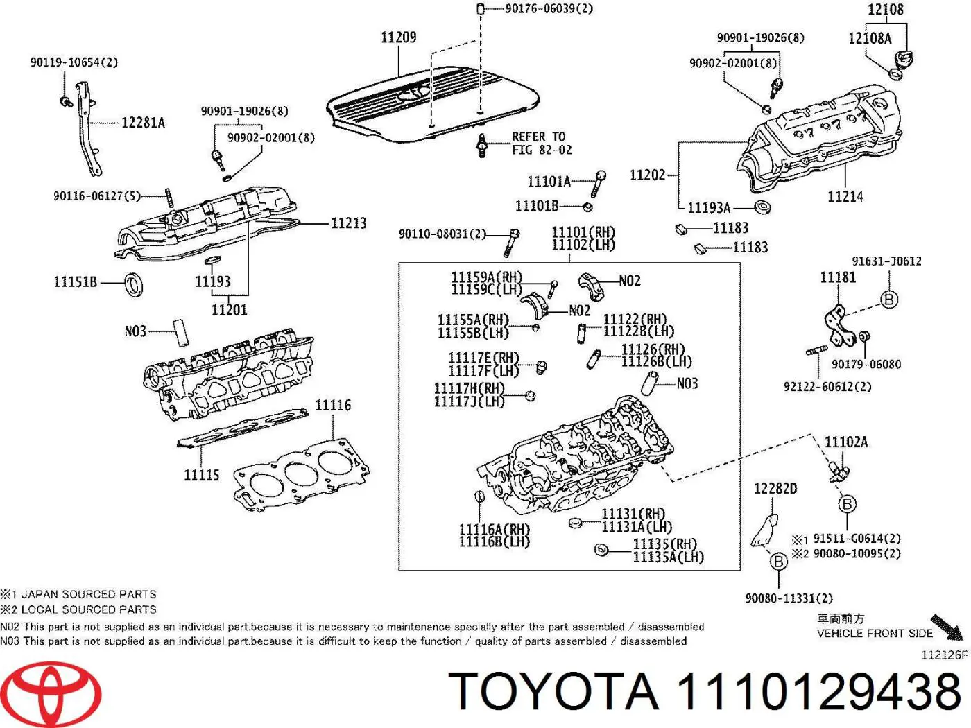 Culata derecha para Toyota Sienna (L1)