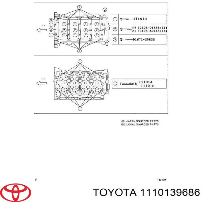 Cabeza de cilindro Toyota 1110139675 precio, desde 835,71 EUR