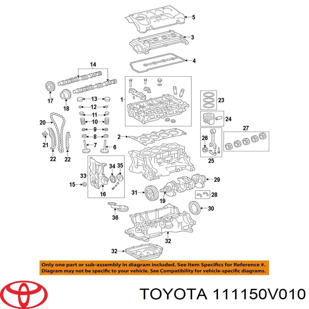 111150V010 Toyota junta de culata