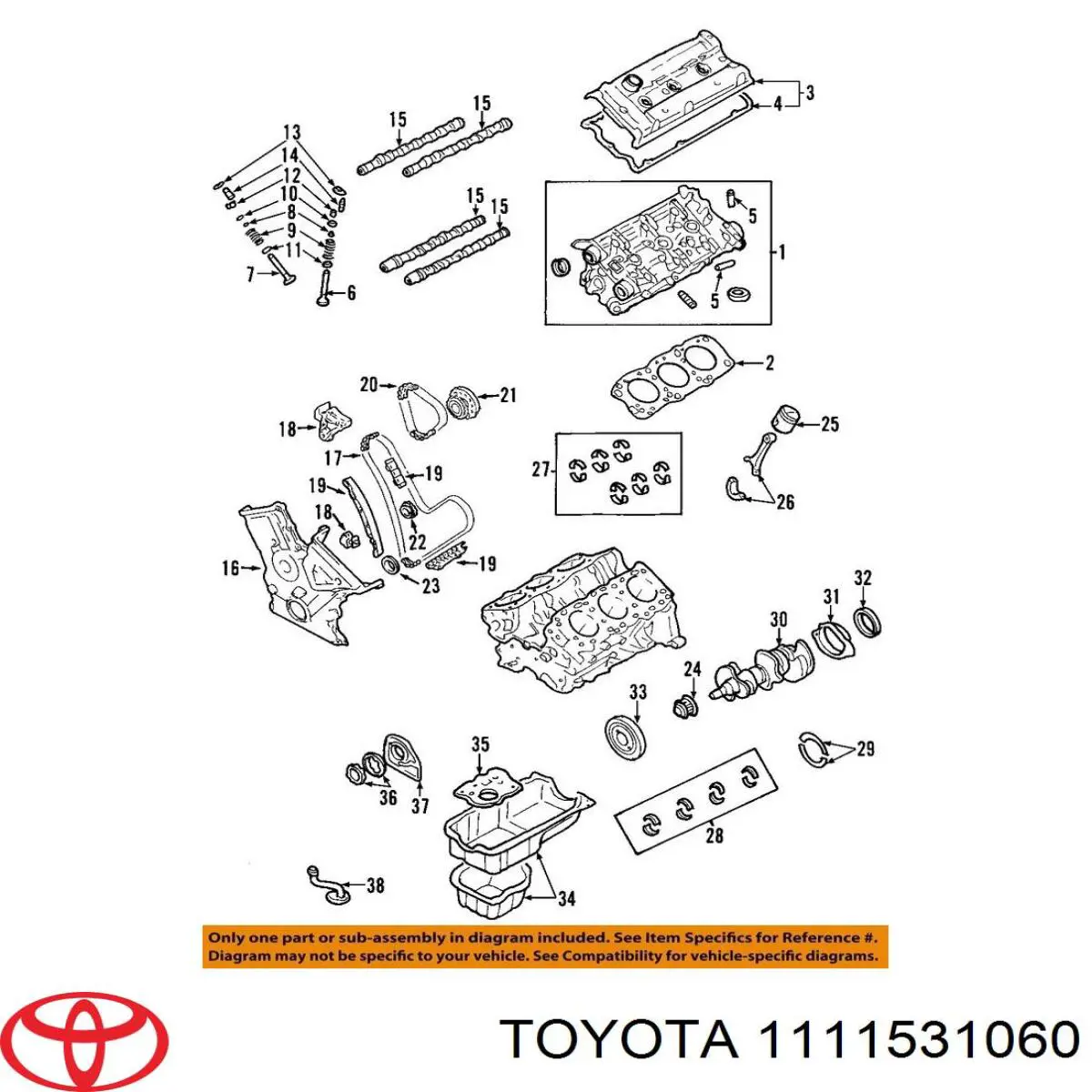 Comprar 1111531060 Toyota Junta de culata derecha