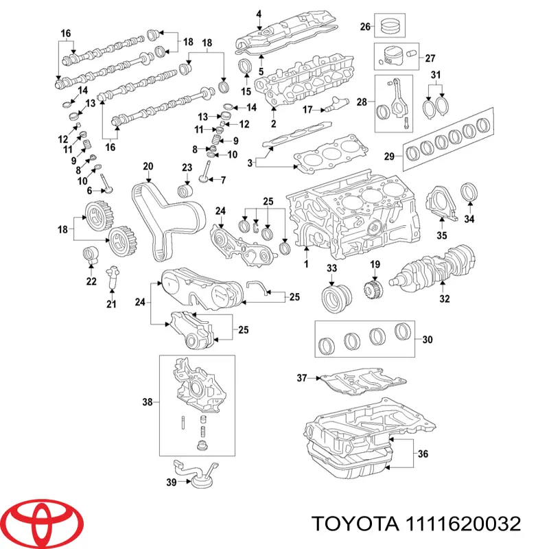 Junta de culata izquierda Toyota 1111620032 precio, desde 41,65 EUR