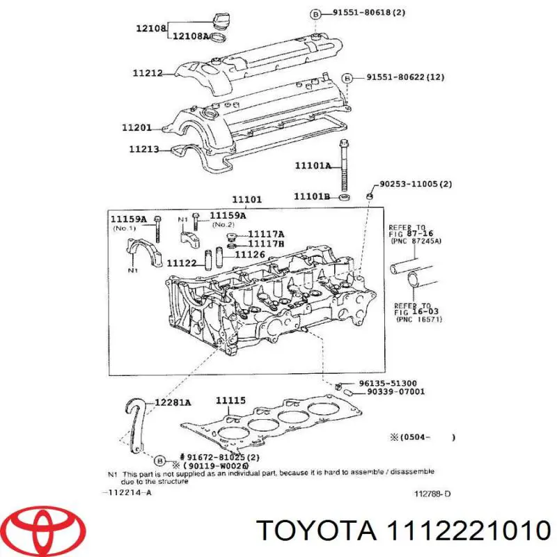 Guía de válvula para Toyota Prius (NHW20)