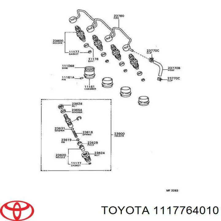 Arandela de asiento del inyector Toyota 1117764010 precio, desde 3,97 EUR
