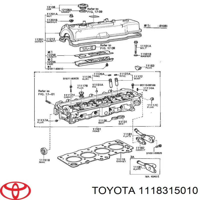 Revestimiento de los bajos para Toyota Carina (T15)