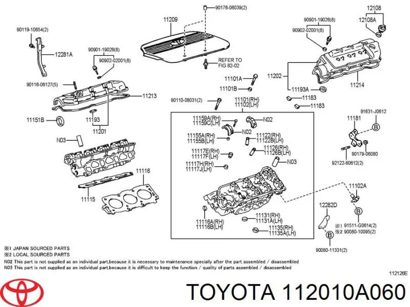 Tapa De Valvula Derecha para Toyota Highlander 
