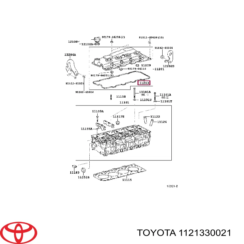 1121330021 Toyota junta de la tapa de válvulas del motor