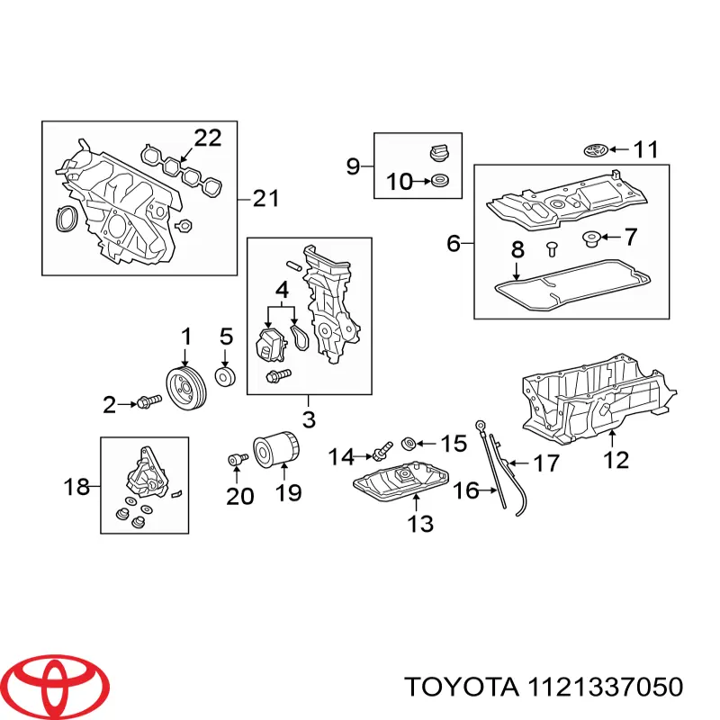 Junta de tapa del tubo de llenado de aceite Toyota 1121337050 precio, desde 15,38 EUR